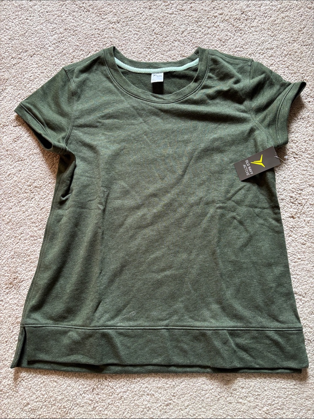 Olive Green Short Sleeve Top